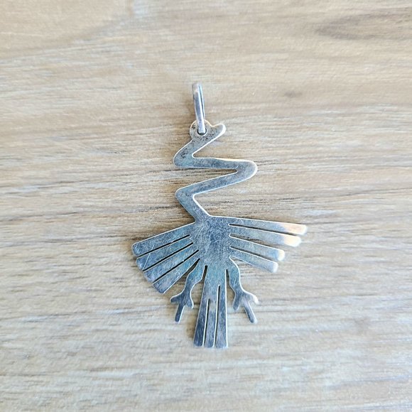 Sterling silver Thunderbird pendant/necklace. Western native jewelry. - Picture 3 of 4